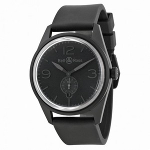 Bell and Ross Vintage Automatic Black Dial Black Rubber Men's Watch BRV123-PHANTOM