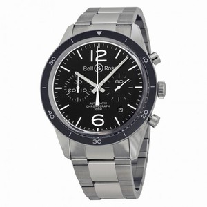 Bell and Ross Vintage Sport Black Chronograph Dial Automatic Men's Watch BRV126-BL-BE-SST