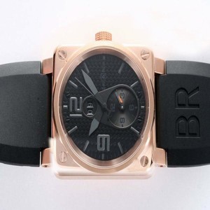 Bell Ross BR01-92 BR01-92-BD-B-V-27 46x46mm Black Dial Rose Gold Case Watch