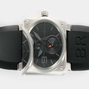 Bell Ross BR01-92 BR01-92-BD-B-V-27 Black Dial Black Rubber Strap Round Watch