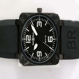 Bell Ross BR01-92 BR01-92 Black Dial Carbon PVD Case 46x46mm Midsize Watch