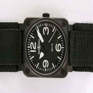 Bell Ross BR01-92 BR01-92 Black PVD Case Black Dial Square Watch