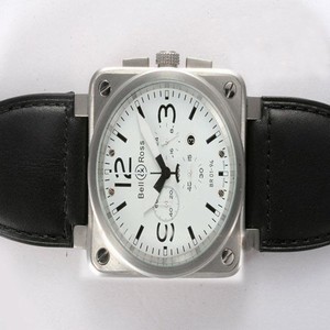 Bell Ross BR01-92 BR01-92 White Quartz Chronograph 46x46mm Midsize Watch
