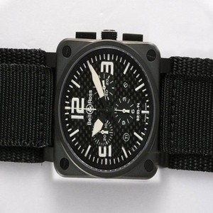 Bell Ross BR01-94 Chronograph BR01-94 Black Midsize Square Quartz Chronograph Watch