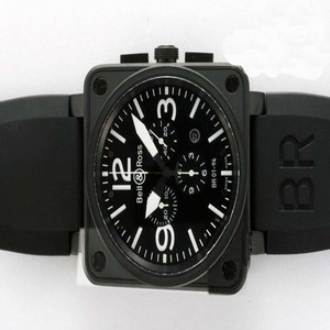 Bell Ross BR01-94 Chronograph BR01-94 Black PVD Bezel Automatic Black Dial Watch