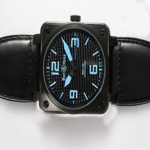 Bell Ross BR01-94 Limited editions BR01-92 Blue Rubber Midsize PVD Bezel Automatic Watch