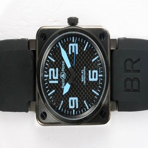 Bell Ross BR01-94 Limited editions BR01-92 Blue Rubber Midsize Square Automatic Watch