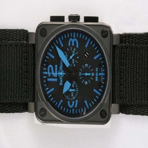 Bell Ross BR01-94 Limited editions BR01-94 Blue PVD Case Square Black Dial Watch