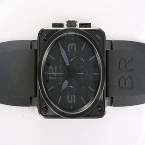 Bell Ross BR01-94 Limited editions BR01-94 Phantom Black Dial Quartz Chronograph PVD Bezel Watch