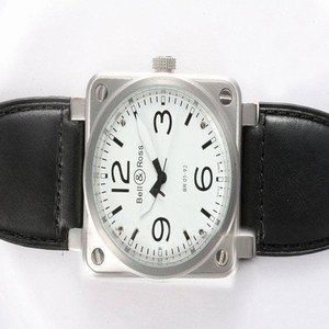 Bell Ross BR01-96 Big Date BR01-96 White Stainless Steel Bezel Midsize Automatic Watch