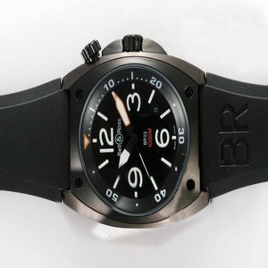 Bell Ross BR02 BR02 Carbon Finish Black Dial Round Automatic Watch
