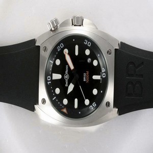 Bell Ross BR02 BR02 PRO Dial Steel 44mm Black Rubber Strap Black Dial Watch