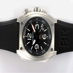 Bell Ross BR02 BR02 Steel 44mm Stainless Steel Case Black Dial Watch