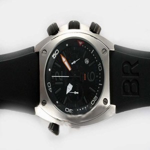 Bell Ross BR02 BR02 Steel Black Dial Round Quartz Chronograph Watch