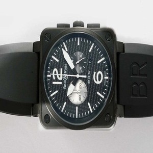 Bell Ross BR03-94 BR 03-94 Black White PVD Case Black Dial Watch
