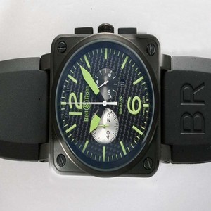 Bell Ross BR03-94 BR 03-94 Carbon Square PVD Case Midsize Watch