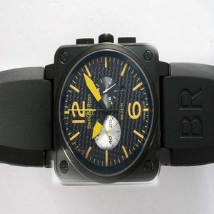 Bell Ross BR03-94 BR 03-94 Orange Midsize PVD Case Square Watch