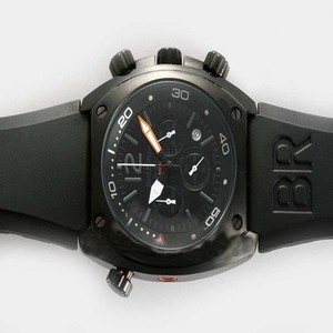 Bell Ross Chronograph BR02-94 Carbon Black Dial 44mm Quartz Chronograph Watch