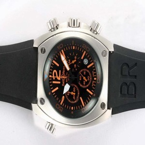 Bell Ross Chronograph BR02-94 Steel Stainless Steel Case Midsize Round Watch