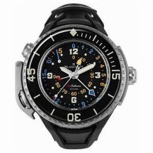 Blancpain Black Dial Titanium Black Rubber Men's Watch 5018-1230-64A