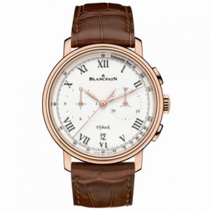 Blancpain Chronograph Flyback Pulsometre Whit Dial Men's Watch 6680F-3631-55B
