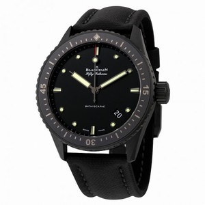 Blancpain Fifty Fathoms Bathyscaphe Automatic Black Dial Black Fabric Men's Watch 5000-0130-B52A