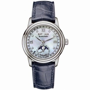 Blancpain Leman Automatic White Mother of Pearl Dial Ladies Watch 2360-1191A-55B