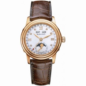 Blancpain Leman Automatic White Mother of Pearl Dial Ladies Watch 2360-3691A-55
