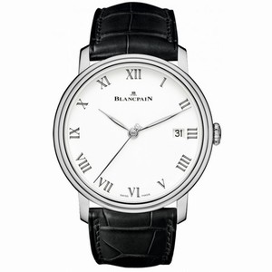 Blancpain Villeret 8 Days White Enamel Dial 18kt White Gold Men's Watch 6630-1531-55B