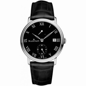 Blancpain Villeret 8 Jours Manuelle Black Dial Platinum Men's Watch 6614-3437-55B