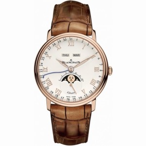 Blancpain Villeret Complete Calendar 8 Days Opaline Dial Men's Watch 6639-3642-55B