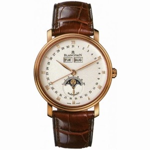 Blancpain Villeret Moonphase Silver Dial 18K Rose Gold Men's Watch 6263-3642A-55