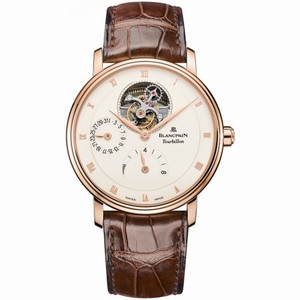 Blancpain Villeret Tourbillion Silver Dial Men's Watch 6025-3642-55B