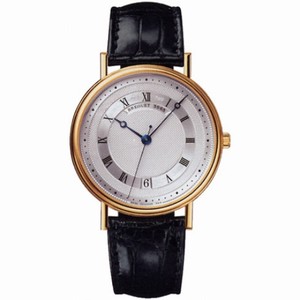 Breguet Classique Automatic Silver Dial Black Leather Men's Watch 5930BA/12/986