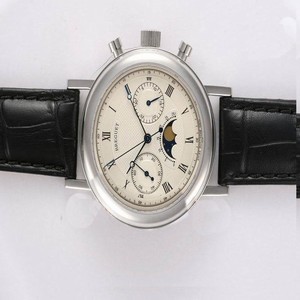 Breguet Classique Chronograph 5947BB/12/9V6 Black Crocodile Leather Strap 40mm White Dial Watch