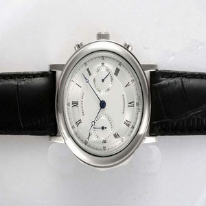 Breguet Classique Chronograph 5947BB/12/9V6 Black Crocodile Leather Strap Mens Watch