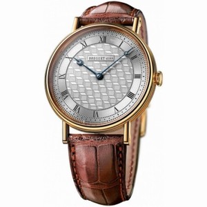 Breguet Classique Manual Wind Silver Dial Brown Leather Men's Watch 5967BA119W6