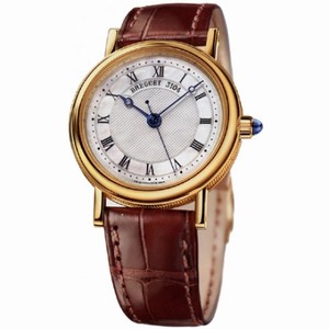 Breguet Classique Mother of Pearl Dial 18kt Yellow Gold Brown Leather Ladies Watch 8067BA52964