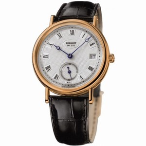 Breguet Classique Silver Dial 18kt Rose Gold Black Leather Men's Watch 5920BR15984