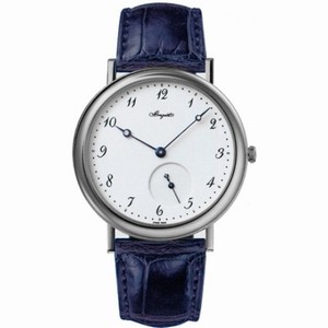 Breguet Classique Silver Dial 18kt White Gold Blue Leather Automatic Men's Watch 5140BB299W6