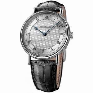 Breguet Classique Silver Dial Black Leather Strap Men's Watch 5967BB/11/9W6
