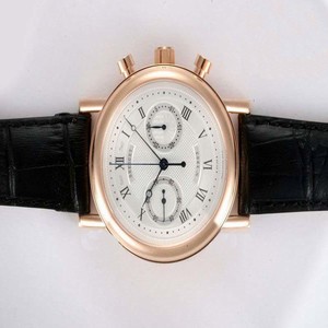 Breguet Grande Complication 3637BA/12/986 Mens Round Black Crocodile Leather Strap Watch