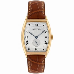 Breguet Heritage Silver Dial 18kt Rose Gold Brown Leather Men's Watch 3660BR12984