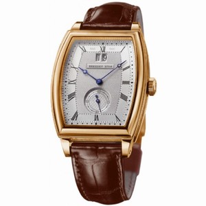 Breguet Heritage Silver Dial 18kt Rose Gold Brown Leather Men's Watch 5480BR12996