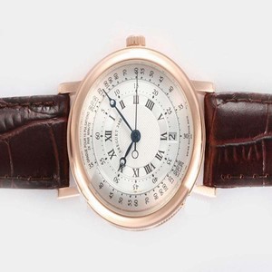 Breguet Marine 3700BA/12/9V6 Stainless Steel with Rose Gold Bezel White Dial Watch