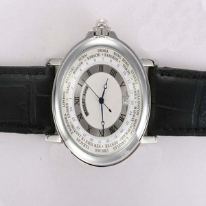 Breguet Marine 3700BB/12/BV0 Black Crocodile Leather Strap Round Watch
