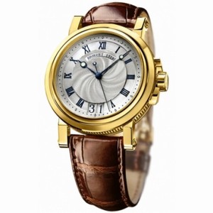 Breguet Marine Silver Dial Leather Men's Watch 5817BA/12/9V8