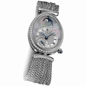 Breguet Reine de Naples Black Mother of Pearl Dial 18kt White Gold Ladies Watch8908BB5TJ70D0DD