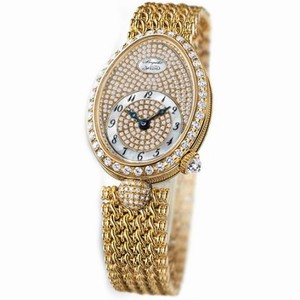 Breguet Reine de Naples Diamond Dial 18kt Yellow Gold Ladies Watch 8928BA8DJ20DD00