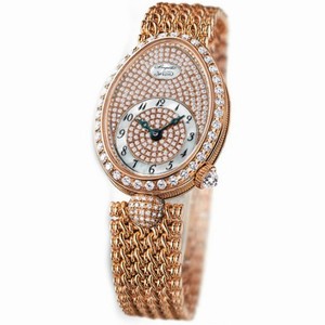 Breguet Reine de Naples Diamond Pave Dial 18kt Rose Gold Ladies Watch 8928BR8DJ20DD00